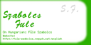 szabolcs fule business card