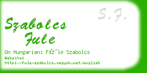 szabolcs fule business card